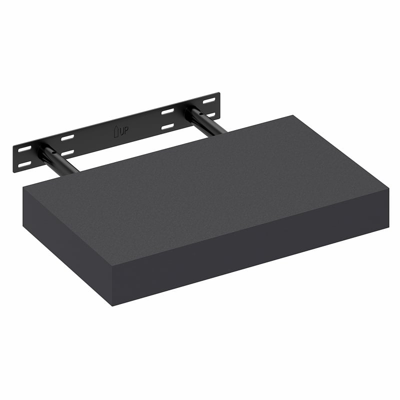 Pemberly Row 9 x 16 2-in Thick Invisible Brackets Floating Shelf in Americano