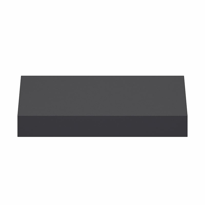 Pemberly Row 9 x 16 2-in Thick Invisible Brackets Floating Shelf in Americano