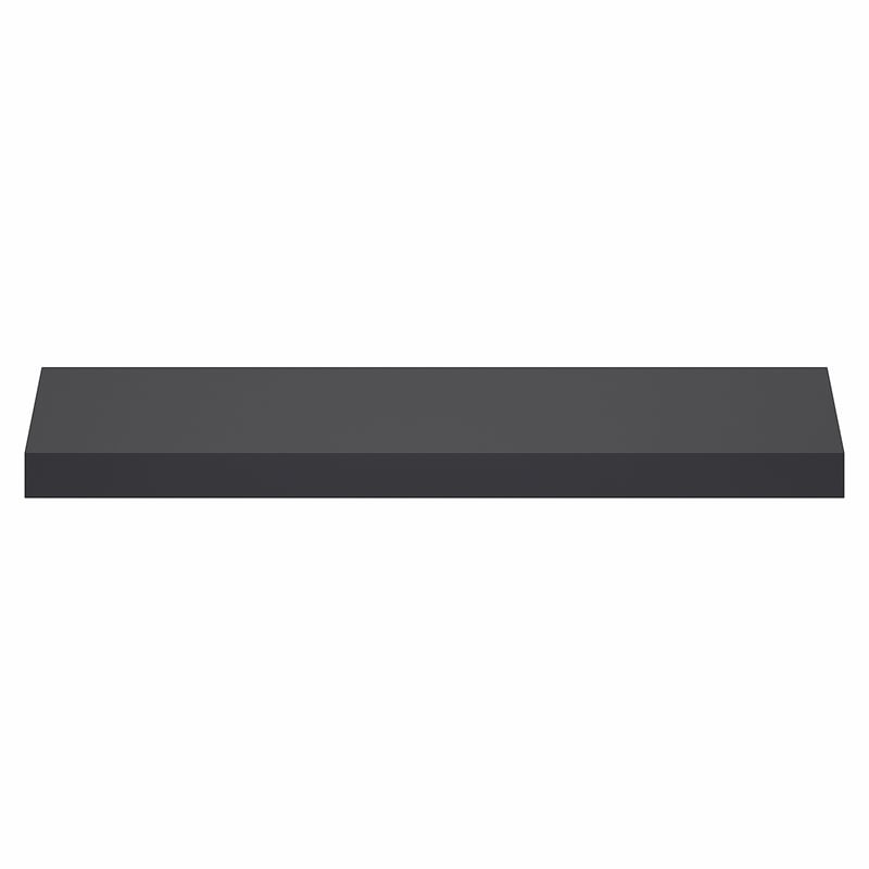 Pemberly Row 9 x 35 2-in Thick Invisible Brackets Floating Shelf in Americano