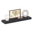 Pemberly Row 9 x 35 2-in Thick Invisible Brackets Floating Shelf in Americano