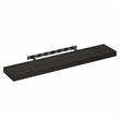 Pemberly Row 9 x 47 2-in Thick Invisible Brackets Floating Shelf in Tobacco Oak