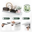 Pemberly Row 12 x 35 2-in Thick Invisible Brackets Floating Shelves in White