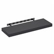 Pemberly Row 12 x 35 2-in Thick Invisible Brackets Floating Shelf in Americano