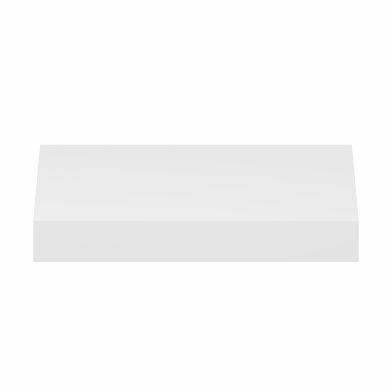 Pemberly Row 9 x 16 2-in Thick Invisible Brackets Floating Shelves in White