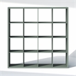 Pemberly Row 16-Cube Open Shelf Extra Thick Frame in Sage Green