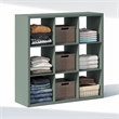 Pemberly Row 9-Cube Closet Organizer Open Shelf Extra Thick Frame in Sage Green