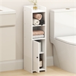Pemberly Row 5-Tier Narrow Adjustable Shelves Bathroom Cabinet in White
