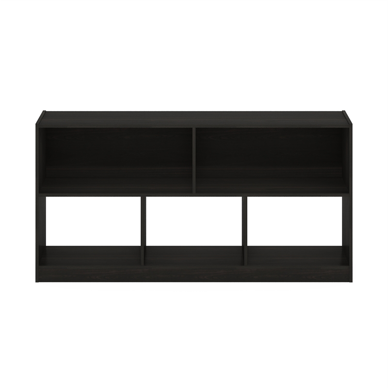 Pemberly Row 5-Cube 2-Tier Bookshelf Organizer 47 Width in Espresso