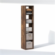 Pemberly Row 5-Cube Closet Organizer Open Shelf Extra Thick Frame in Amber Pine
