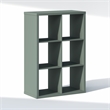 Pemberly Row 6-Cube Closet Organizer Open Shelf Extra Thick Frame in Sage Green