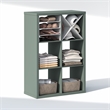 Pemberly Row 6-Cube Closet Organizer Open Shelf Extra Thick Frame in Sage Green
