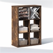 Pemberly Row 6-Cube Closet Organizer Open Shelf Extra Thick Frame in Amber Pine