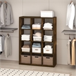 Pemberly Row 12-Cube Open Shelf Extra Thick Frame in Amber Pine