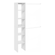 Pemberly Row Clothing and Closet Storage Organizer Shelf Tower in White