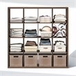 Pemberly Row 16-Cube Open Shelf Extra Thick Frame in Amber Pine