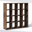 Pemberly Row 16-Cube Open Shelf Extra Thick Frame in Amber Pine