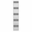 Pemberly Row 5-Tier 10-In Width Narrow Bookcase 9.3 x 9.8 x 51.9 in White