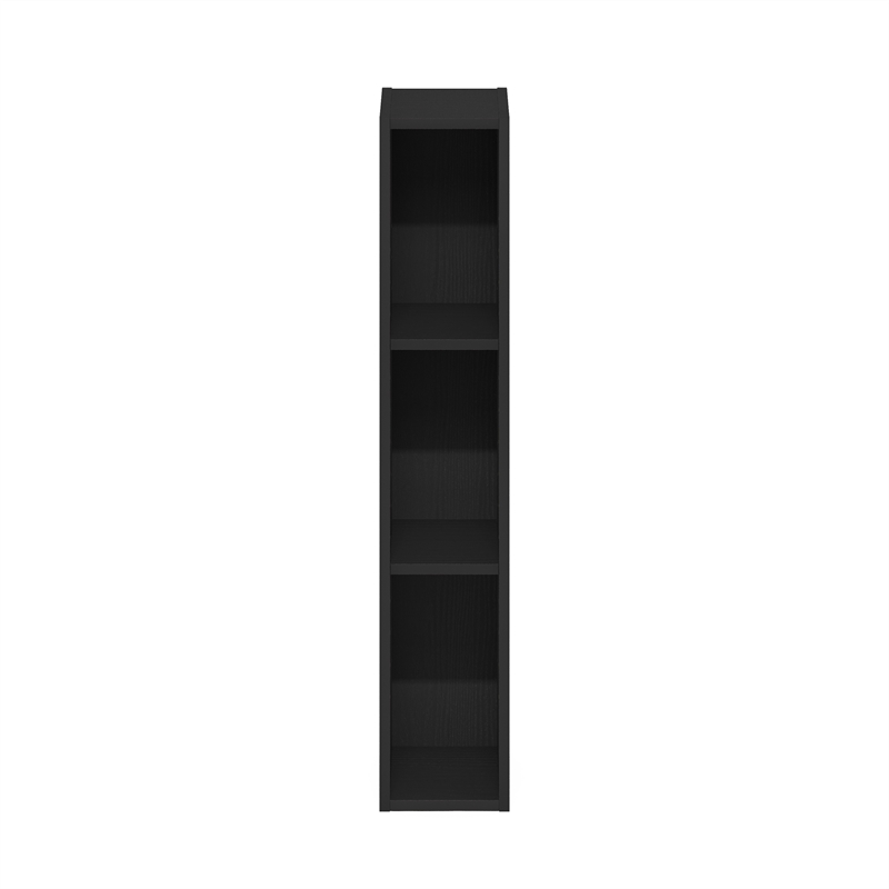 Pemberly Row 3-Tier Narrow 6-In Width Bookcase 9.3 x 5.9 x 31.5 in Blackwood