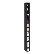 Pemberly Row 10-Tier Storage Shelf Bookcase 6 Inch Wide in Blackwood