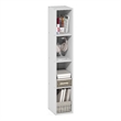 Pemberly Row 4-Tier 8-In Width Narrow Bookcase 9.3 x 7.9 x 41.6 in White
