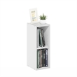 Pemberly Row 2-Tier 8-In Width Narrow Bookcase 9.3 x 7.9 x 21.2 in White