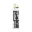 Pemberly Row 2-Tier 8-In Width Narrow Bookcase 9.3 x 7.9 x 21.2 in White