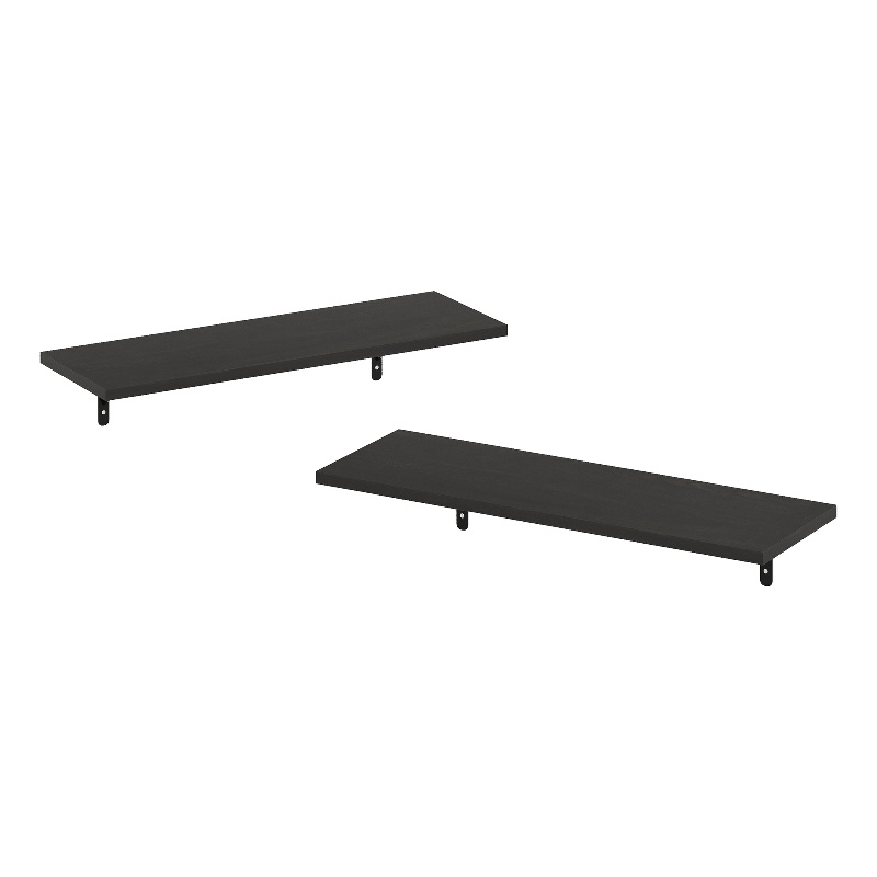 Pemberly Row 23-Inch Wall Mounted Floating Shelves in Espresso Set of 2