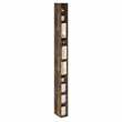 Pemberly Row 10-Tier Bookshelf with Storage Shelf in Amber Pine