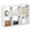 Pemberly Row 6-Cube Floating Wall Mount Bookshelf for Study Room in White