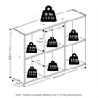 Pemberly Row 6-Cube Floating Wall Mount Bookshelf for Study Room in White