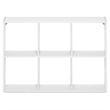 Pemberly Row 6-Cube Floating Wall Mount Bookshelf for Study Room in White