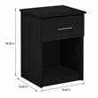 Pemberly Row Nightstand with Handle and One Drawer in Americano