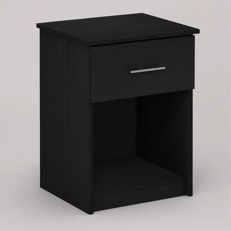 Pemberly Row Nightstand with Handle and One Drawer in Americano