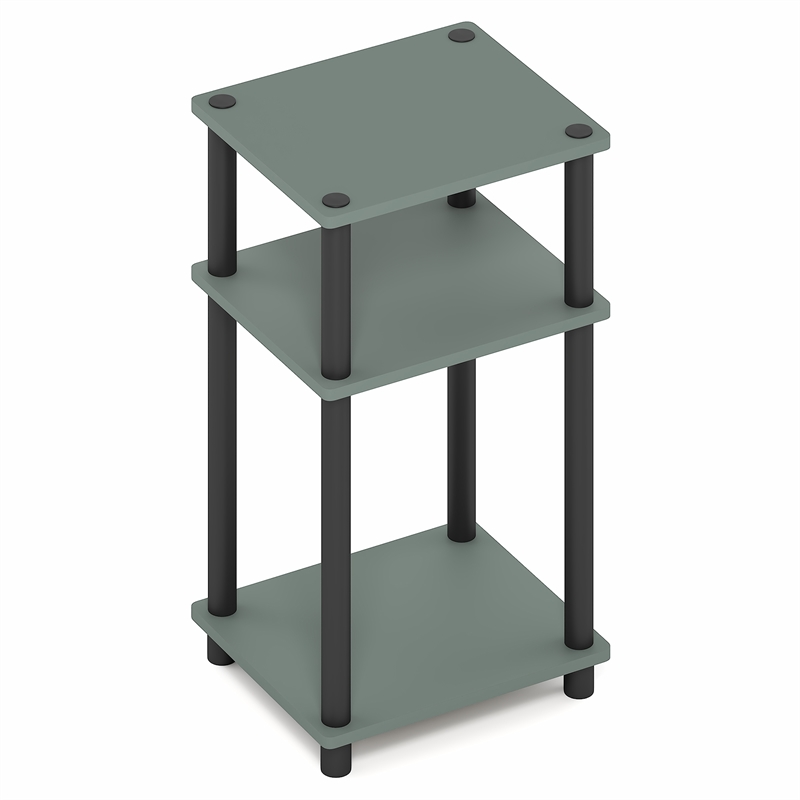 Pemberly Row 3-Tier Open Shelves End Table with Easy Assembly in Sage Green