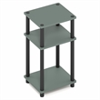 Pemberly Row 3-Tier Open Shelves End Table with Easy Assembly in Sage Green