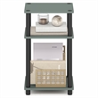 Pemberly Row 3-Tier Open Shelves End Table with Easy Assembly in Sage Green