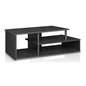 Pemberly Row Engineered Wood Low Rise TV Stand for TV up to 46&quot in Black