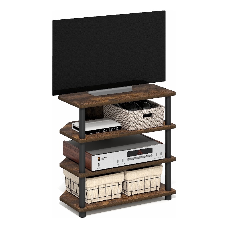 Pemberly Row 4-Tier Petite Corner Entertainment Center for 32