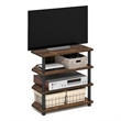 Pemberly Row 4-Tier Petite Corner Entertainment Center for 32