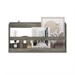 Pemberly Row Wall Mounted Floating Shelves with Guard Rails in Grey Oak