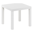 Pemberly Row Homey Square Side Table with Storage Shelf in White