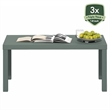 Pemberly Row Coffee Table with 1.8 Inch Thick Tabletop in Sage Green