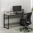 Pemberly Row 52 Inch Computer Desk with Metal Frame in Grey Oak