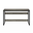 Pemberly Row 52 Inch Computer Desk with Metal Frame in Grey Oak