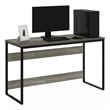 Pemberly Row 52 Inch Computer Desk with Metal Frame in Grey Oak