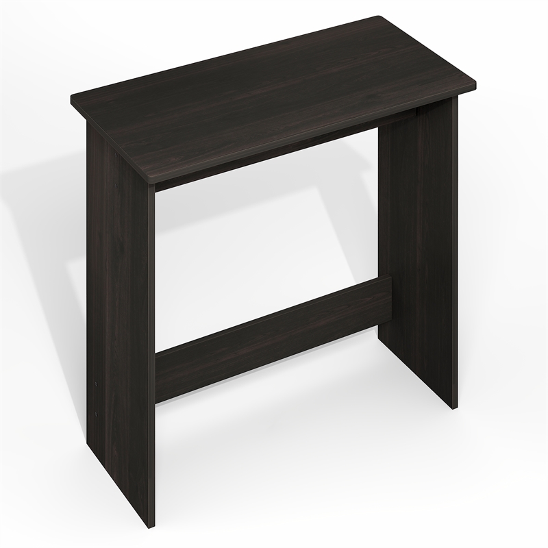 Pemberly Row Computer Desk Office Writing Desk in Black Espresso