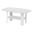 Pemberly Row Coffee Table with Full Length Bottom Shelf in White Finish