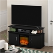 Pemberly Row Fireplace TV Entertainment Center up to 55 Inch in Dark Americano