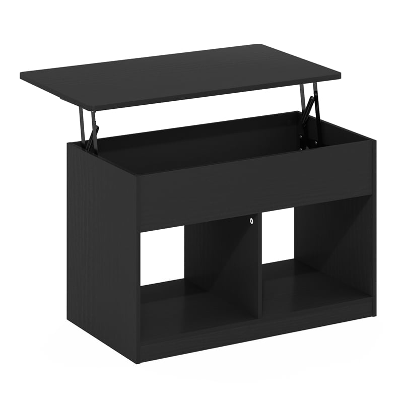 Pemberly Row Lift Top Coffee Table with Hidden Compartment in Dark Americano