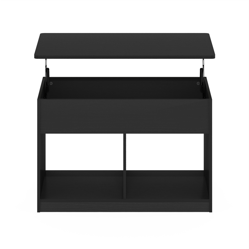 Pemberly Row Lift Top Coffee Table with Hidden Compartment in Dark Americano